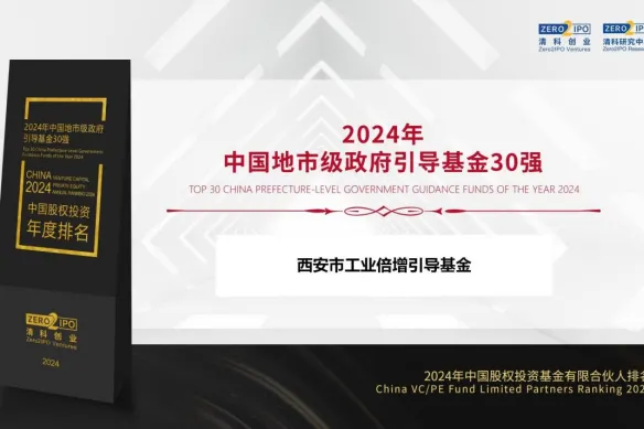 奮楫爭先，載譽前行② || 西安市工業倍增引導基金獲評“2024年中國地市級政府引導基金30強”